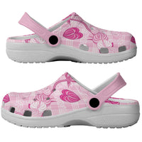 Anthurium Pikake Ti Leaf Palaka Clogs Shoes Pink Version LT01 - Polynesian Pride