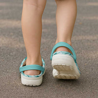 Anthurium Pikake Ti Leaf Palaka Clogs Shoes Turquoise Version LT01 - Polynesian Pride