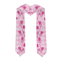 Anthurium Pikake Ti Leaf Palaka Graduation Stole Pink Version LT01 - Polynesian Pride