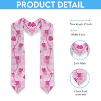 Anthurium Pikake Ti Leaf Palaka Graduation Stole Pink Version LT01 - Polynesian Pride