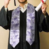 Anthurium Pikake Ti Leaf Palaka Graduation Stole Purple Version LT01 - Polynesian Pride