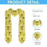 Anthurium Pikake Ti Leaf Palaka Graduation Stole Yellow Version LT01 - Polynesian Pride