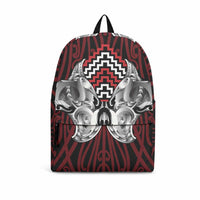 Aotearoa Kowhaiwhai Poutama Red Motif Backpack LT9 Red - Polynesian Pride