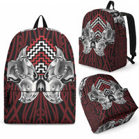 Aotearoa Kowhaiwhai Poutama Red Motif Backpack LT9 - Polynesian Pride