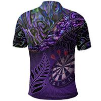 New Zealand Darts Polo Shirt - Maori Manaia Paua Shell - Polynesian Pride