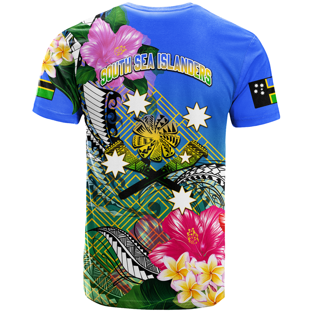 South Sea Islanders Kanakas Hibiscus Polynesia T Shirt LT2 - Polynesian Pride