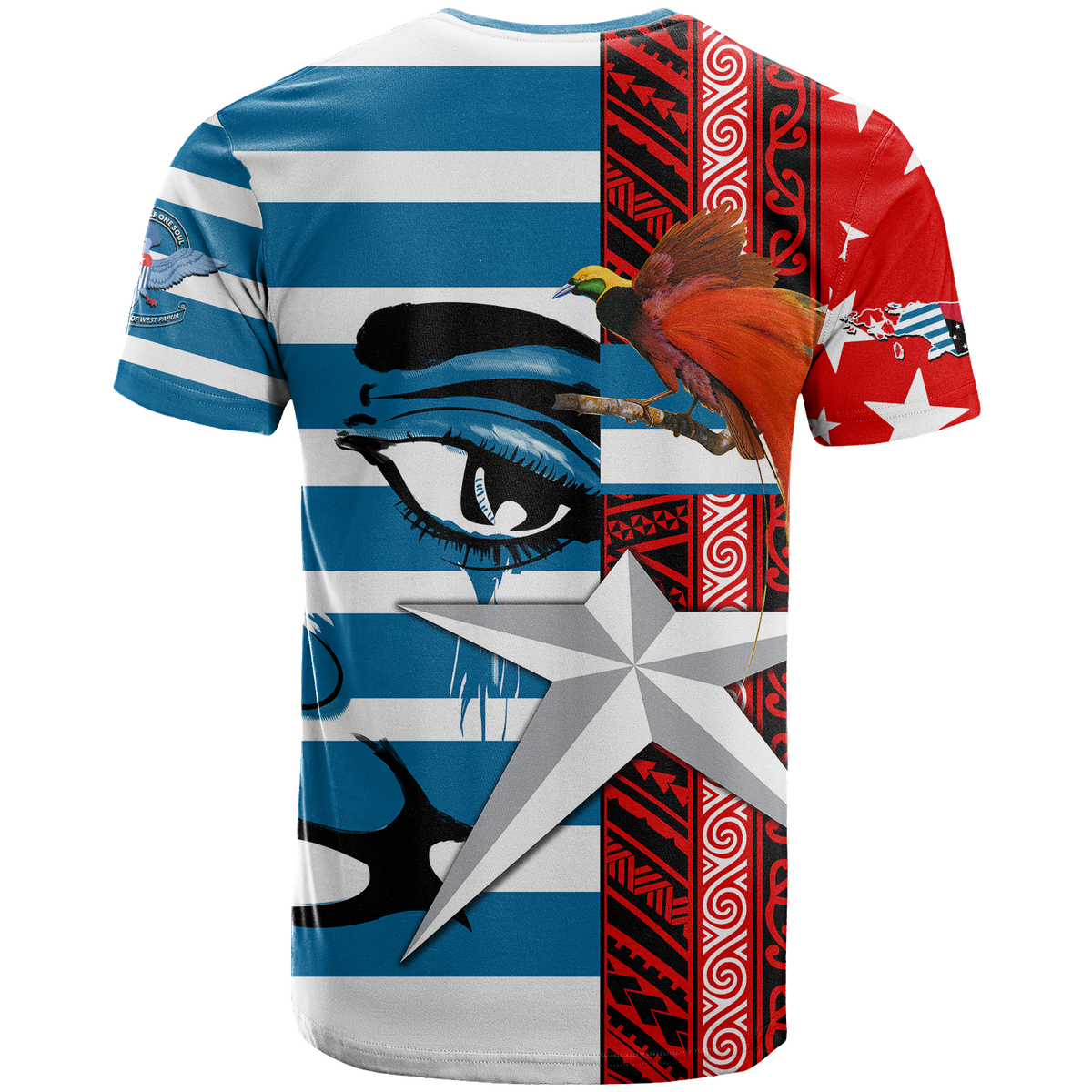 Free West Papua Birds of Paradise Polynesia T Shirt LT2 - Polynesian Pride