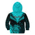 Personalised Aotearoa Kid Hoodie Maori Kiwi Turquoise Fern LT01