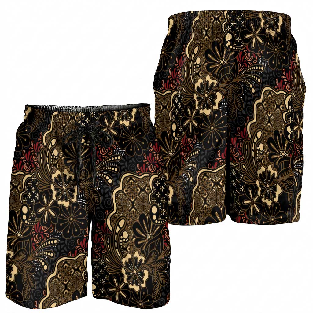 Batik Sekar Jagad Shorts for Men Indonesian Traditional Pattern LT01 - Polynesian Pride