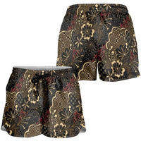 Batik Sekar Jagad Shorts for Women Indonesian Traditional Pattern LT01 - Polynesian Pride