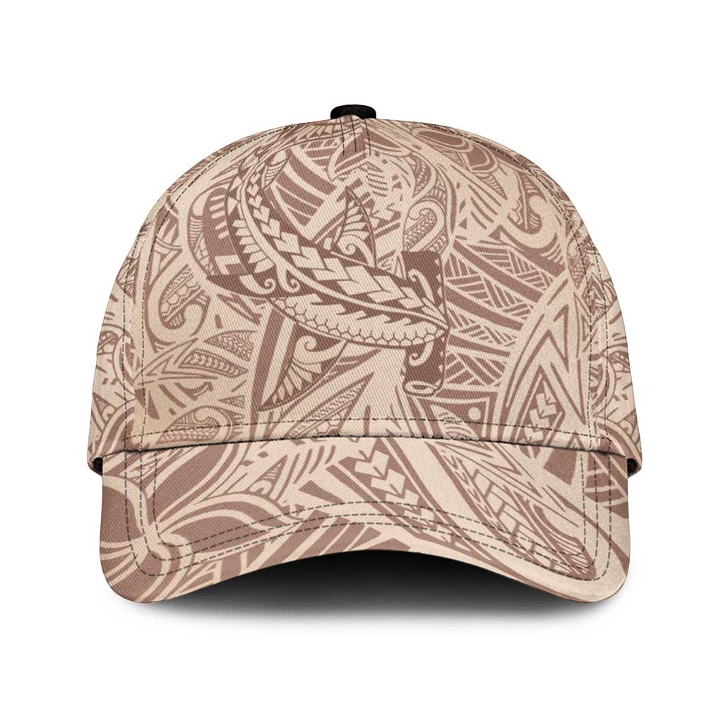 Beige Gradient Polynesia Classic Cap Hawaiian Tribal Hammerhead Shark Tattoo LT14 Universal Fit Beige - Polynesian Pride