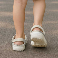 Beige Hawaii Clogs Shoes Hammerhead Shark Tattoo Curve Polynesian LT14 - Polynesian Pride