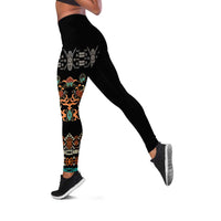 Black Batik Papua-inspired Pattern Leggings LT9 Black - Polynesian Pride