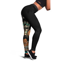 Black Batik Papua-inspired Pattern Leggings LT9 - Polynesian Pride