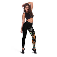 Black Batik Papua-inspired Pattern Leggings LT9 - Polynesian Pride
