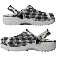 Black Palaka Hawaii Clogs Shoes Kukui Nut Pikake Lei Hawaiian Tapa Pattern LT14 - Polynesian Pride