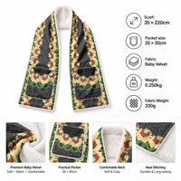 Black Tonga Ngatu Kahoa Lei Pocket Scarf LT14 - Polynesian Pride