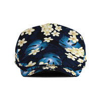 Blue Tropical Hawaii Jeff Hat Seamless Monstera Plumeria Hawaiian Pattern LT14 Blue - Polynesian Pride