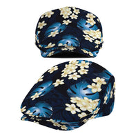 Blue Tropical Hawaii Jeff Hat Seamless Monstera Plumeria Hawaiian Pattern LT14 - Polynesian Pride