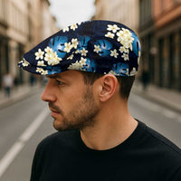 Blue Tropical Hawaii Jeff Hat Seamless Monstera Plumeria Hawaiian Pattern LT14 - Polynesian Pride