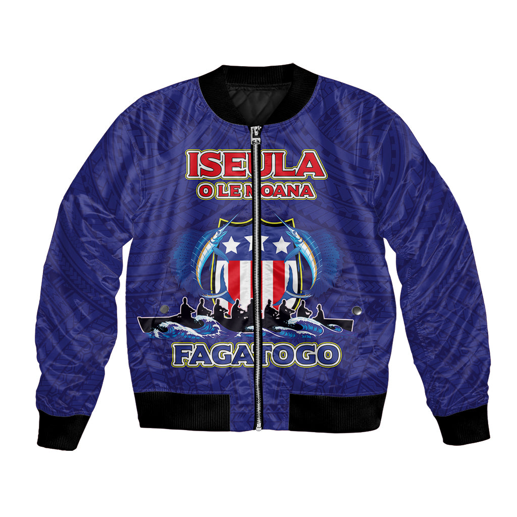 American Samoa Bomber Jacket Iseula o le Moana of Fagatogo Pride Navy Color LT03 Unisex Blue - Polynesian Pride