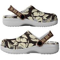 Bula Fiji Masi Clogs Shoes - Tapa Tropical Hibiscus Half Stylized LT14 - Polynesian Pride