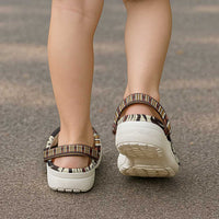 Bula Fiji Masi Clogs Shoes - Tapa Tropical Hibiscus Half Stylized LT14 - Polynesian Pride