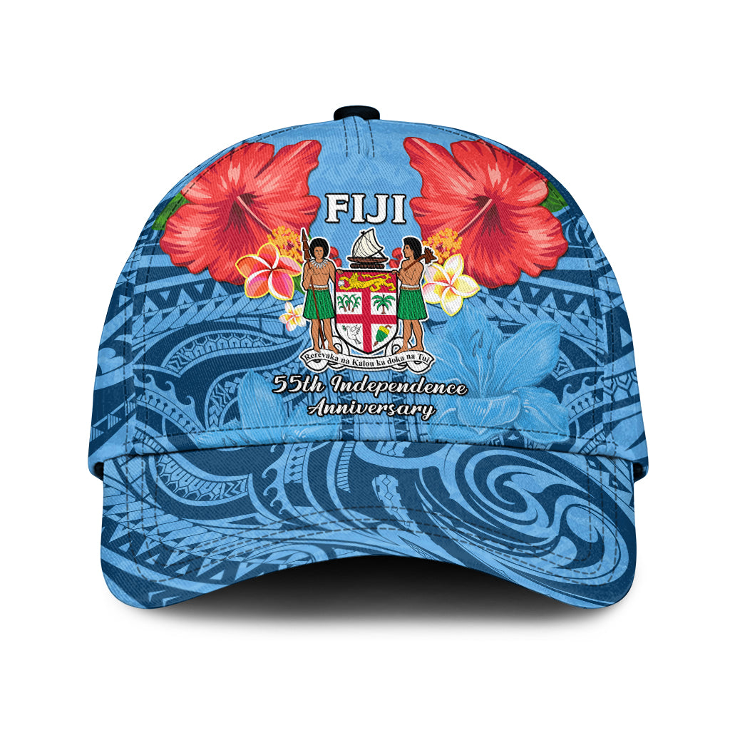Fiji 1970 Classic Cap Happy 55 Years Independence Anniversary Ver.01 LT14 Classic Cap Universal Fit Blue - Polynesian Pride