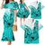 Turquoise Hawaii Family Matching Outfits Mermaid Dress And Hawaiian Shirt Polynesian Shark Tattoo LT14 - Polynesian Pride