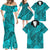 Turquoise Hawaii Family Matching Mermaid Dress And Hawaiian Shirt Tribal Art LT14 - Polynesian Pride