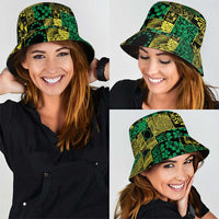 Cook Islands Mere Kiritimiti Bucket Hat Pacific Patchwork Xmas Vibes LT9 - Polynesian Pride