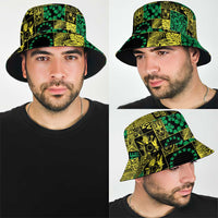 Cook Islands Mere Kiritimiti Bucket Hat Pacific Patchwork Xmas Vibes LT9 - Polynesian Pride
