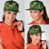 Cook Islands Mere Kiritimiti Snapback Cap Pacific Patchwork Xmas Vibes LT9 - Polynesian Pride