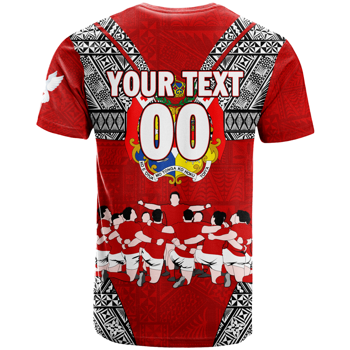 Custom Tonga Rugby Ikale Tahi Sipi Tau T Shirt LT2 - Polynesian Pride