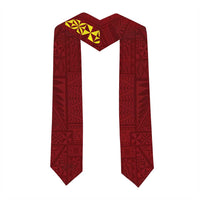 Custom Eua High School Graduation Stole Tongan Ngatu Pattern LT05 - Polynesian Pride
