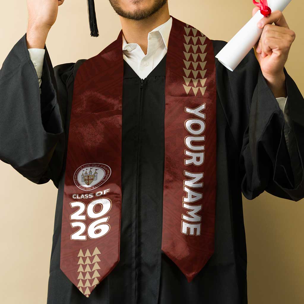 Custom Hawaii Castle High School Graduation Stole Kakau Pattern LT05 - Polynesian Pride
