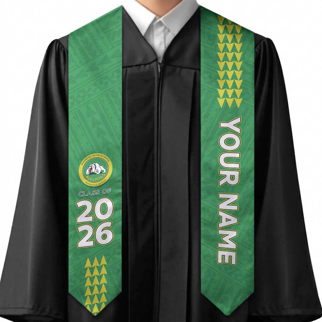 Custom Hawaii Kaimuki High School Graduation Stole Kakau Pattern LT05 - Polynesian Pride