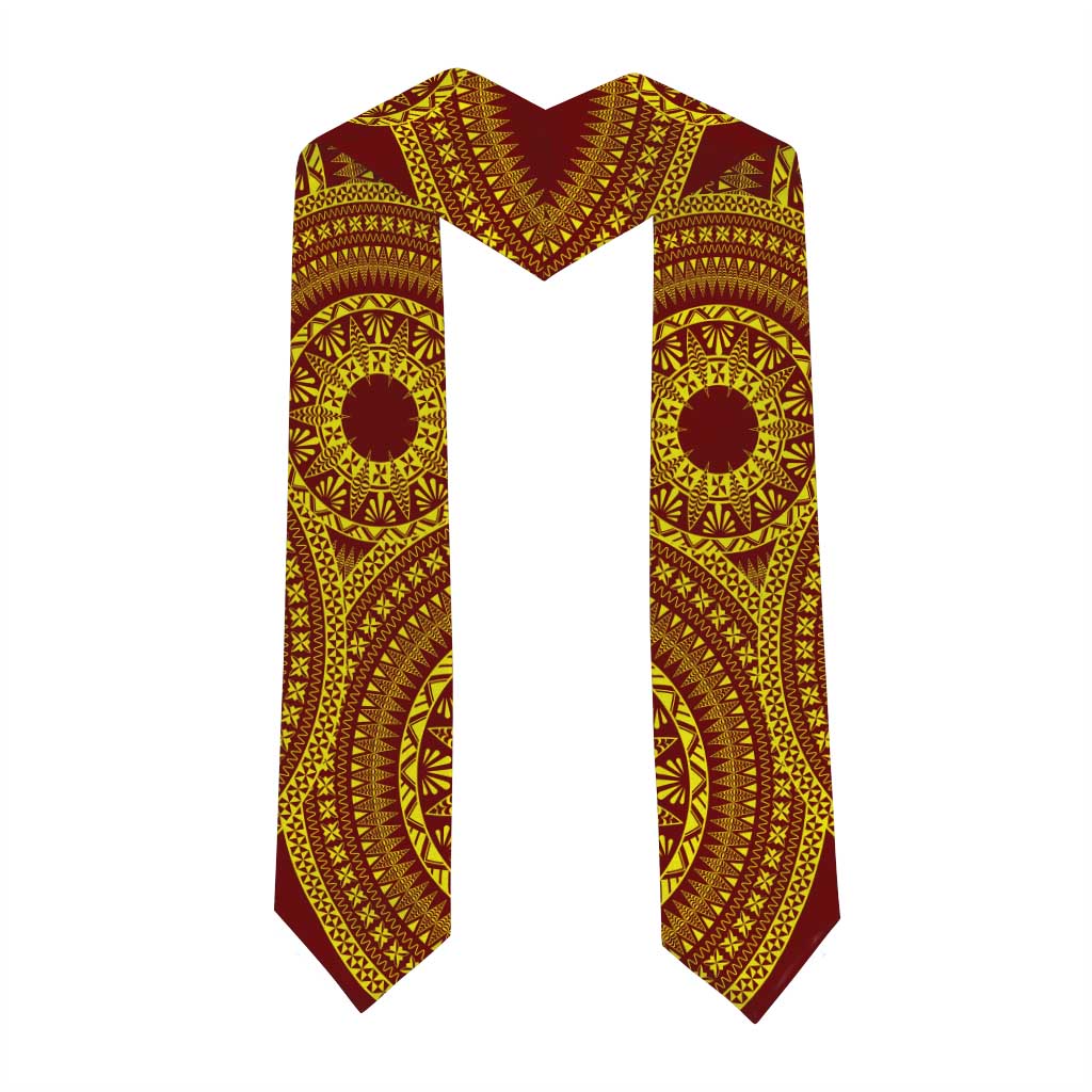 Custom Tonga High School Graduation Stole Class Of Year Tongan Ngatu Pattern LT14 - Polynesian Pride