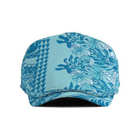 Cyan Hibiscus Monstera Seamless Kakau Hawaii Jeff Hat