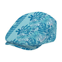 Cyan Hibiscus Monstera Seamless Kakau Hawaii Jeff Hat