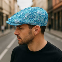 Cyan Hibiscus Monstera Seamless Kakau Hawaii Jeff Hat