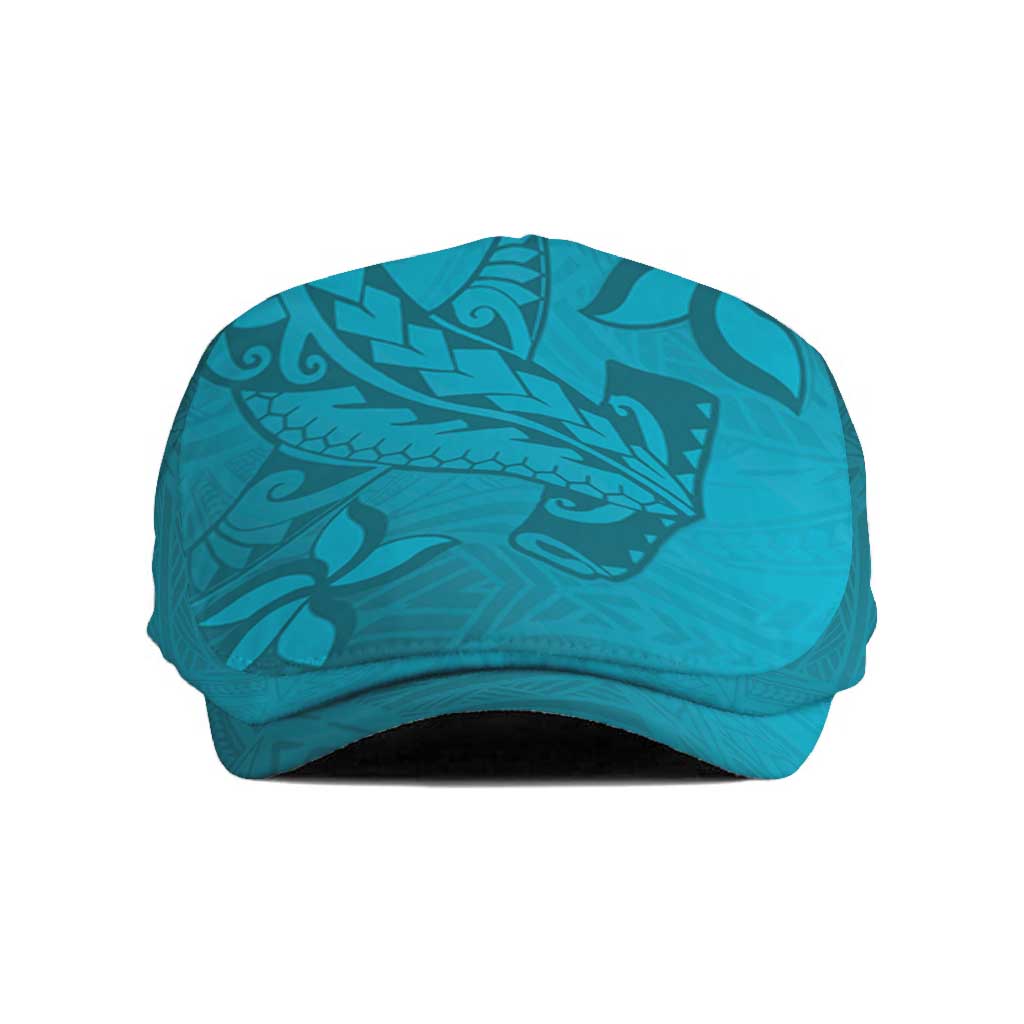 Dark Cyan Gradient Polynesia Jeff Hat Hawaiian Tribal Hammerhead Shark Tattoo LT14 Dark Cyan - Polynesian Pride