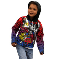 Filipinos Lapu-lapu Hero Kid Hoodie Philippines Flag and Sun DT02 - Polynesian Pride