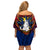 Filipinos Lapu-lapu Hero Off Shoulder Short Dress Philippines Flag and Sun DT02 - Polynesian Pride