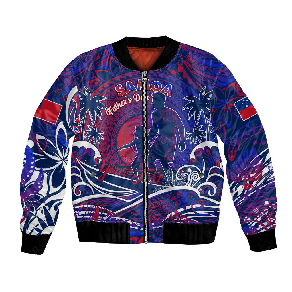 Father's Day Samoa Bomber Jacket Special Dad Polynesia Paradise DT02 Unisex Green - Polynesian Pride