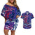 Father's Day Samoa Couples Matching Off Shoulder Short Dress and Hawaiian Shirt Special Dad Polynesia Paradise