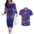 Father's Day Samoa Couples Matching Off The Shoulder Long Sleeve Dress and Hawaiian Shirt Special Dad Polynesia Paradise