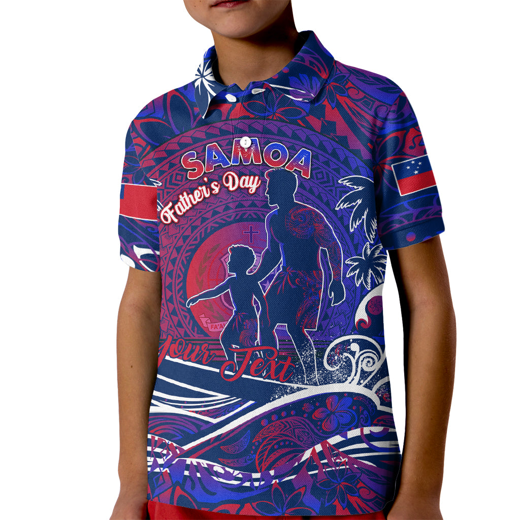 Father's Day Samoa Kid Polo Shirt Special Dad Polynesia Paradise