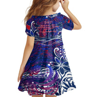 Father's Day Samoa Kid Short Sleeve Dress Special Dad Polynesia Paradise DT02 - Polynesian Pride