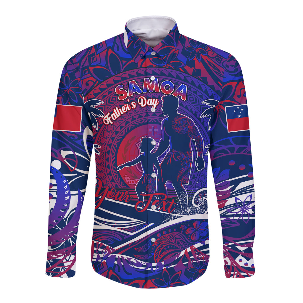 Father's Day Samoa Long Sleeve Button Shirt Special Dad Polynesia Paradise DT02 Unisex Green - Polynesian Pride